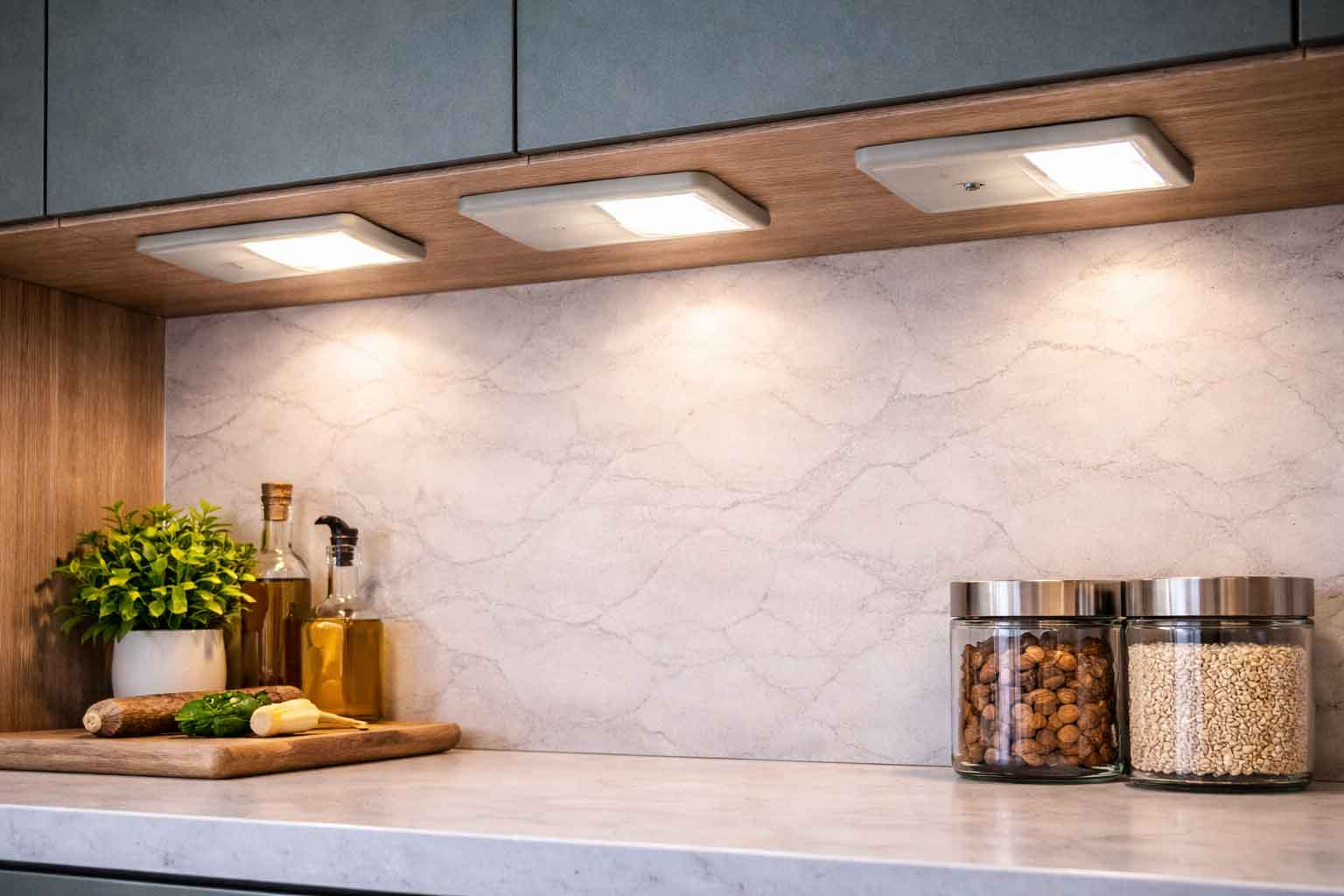 Hera LED Eco-Pad F alu-gebürstet 5er Set
