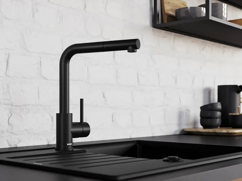 Blanco MILA-S Küchenarmatur mit Handbrause 526660 – Schwarz Matt