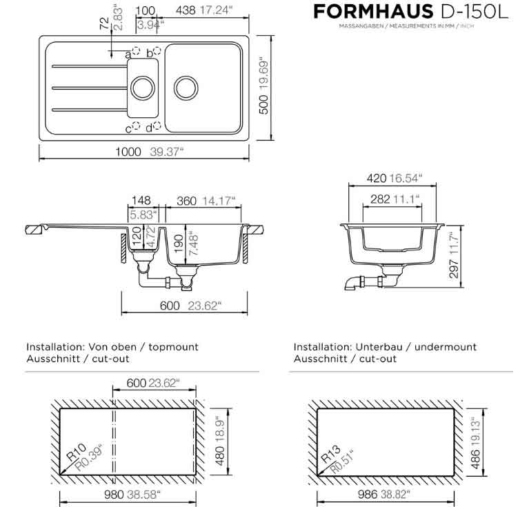 Schock Formhaus D-150L-A Nero