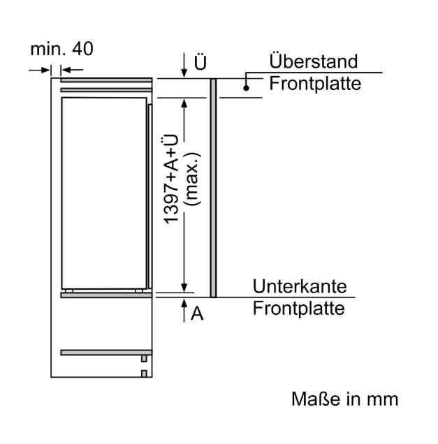 iQ500 Einbau-Kühlschrank mit Gefrierfach